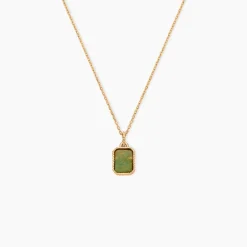 Collier Memory Plaqué Or Jaune Aventurine