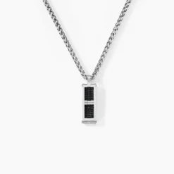 Collier Messy Acier Blanc