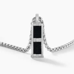 Collier Messy Acier Blanc