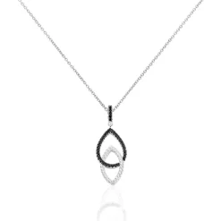 Collier Meta Argent Blanc Oxyde De Zirconium