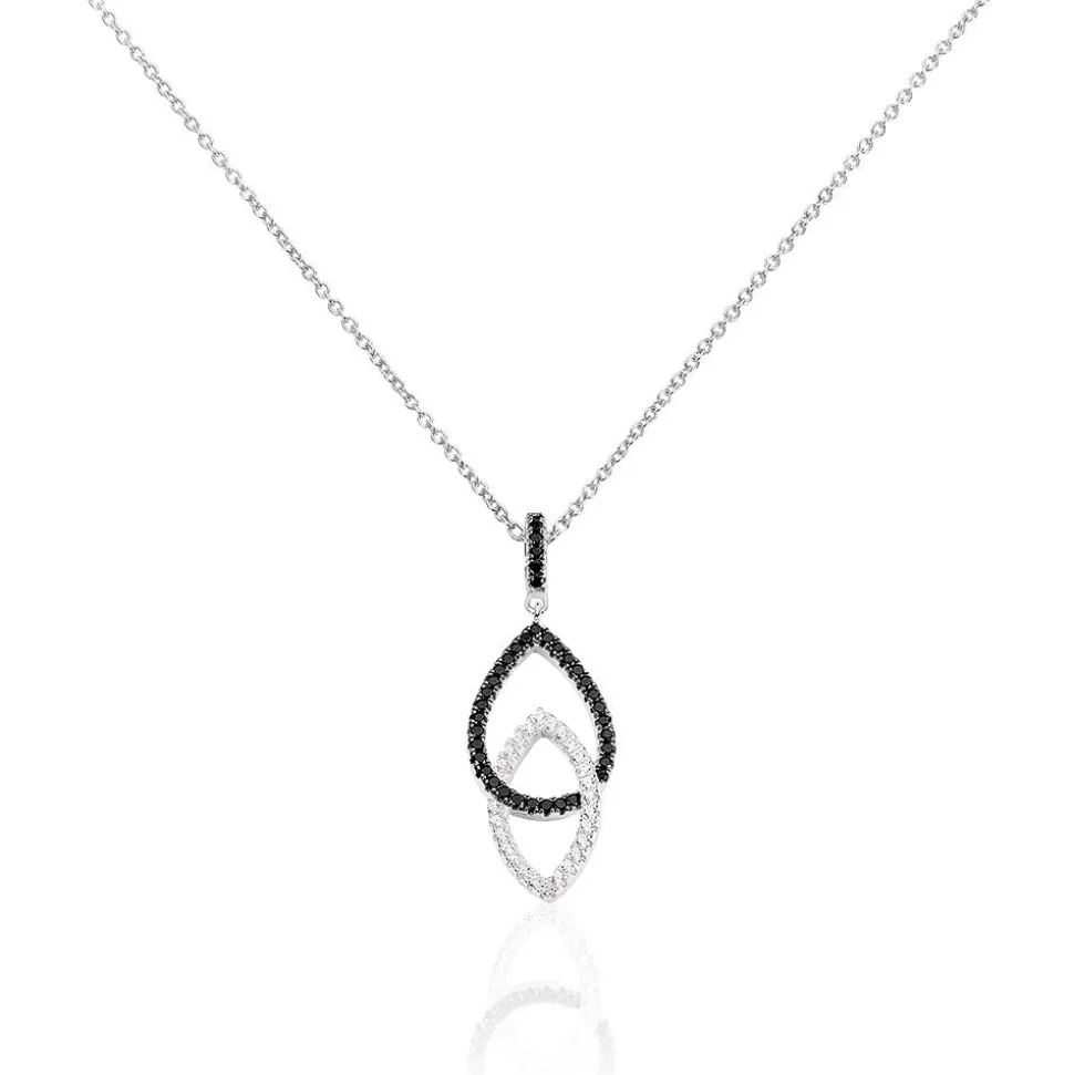 Collier Meta Argent Blanc Oxyde De Zirconium