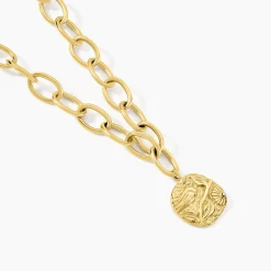 Marc Orian Colliers Fantaisie|Colliers > Collier Milina Acier Jaune Cristal