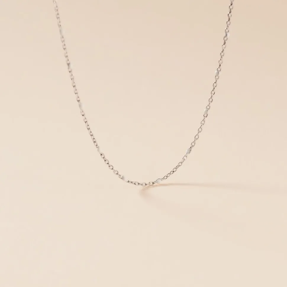 Collier Molly Argent Blanc