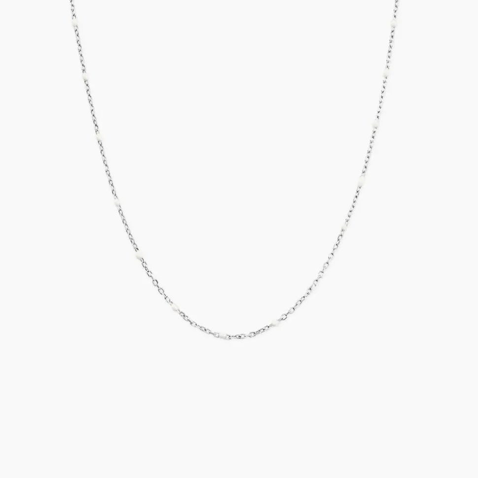 Collier Molly Argent Blanc