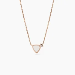 Collier Muse Argent Rose Nacre Oxyde De Zirconium