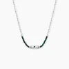 Collier Mystic Argent Blanc Malachite