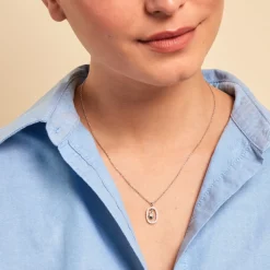 Collier Naly Argent Blanc Oxyde De Zirconium