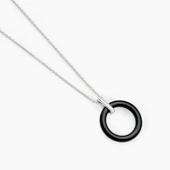 Collier Natacha Cera Argent Blanc Céramique Et Oxyde De Zirconium