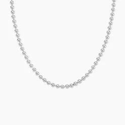 Marc Orian Colliers|Colliers Argent > Collier Nateo Boules Argent Blanc