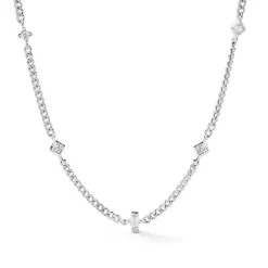 Marc Orian Colliers|Colliers Avec Pierres > Collier Nexus Argent Blanc Oxyde De Zirconium