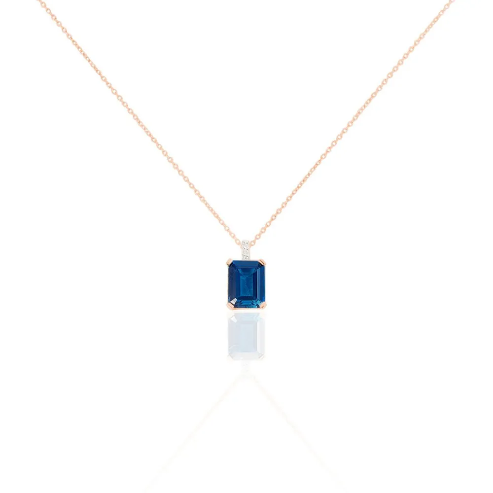 Marc Orian Colliers|Colliers Avec Pierres > Collier Noee Or Rose Topaze Et Oxyde De Zirconium
