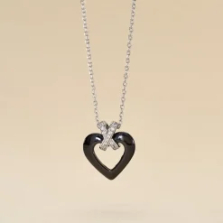 Collier Nolwen Argent Blanc Céramique Et Oxyde De Zirconium