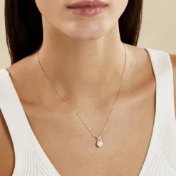 Marc Orian Colliers|Colliers Avec Pierres > Collier Norah Or Jaune Perle De Culture Et Oxyde De Zirconium