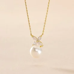 Marc Orian Colliers|Colliers Avec Pierres > Collier Norah Or Jaune Perle De Culture Et Oxyde De Zirconium