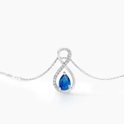 Marc Orian Cadeaux Mariage|Colliers > Collier Odessa Or Blanc Saphir Diamant