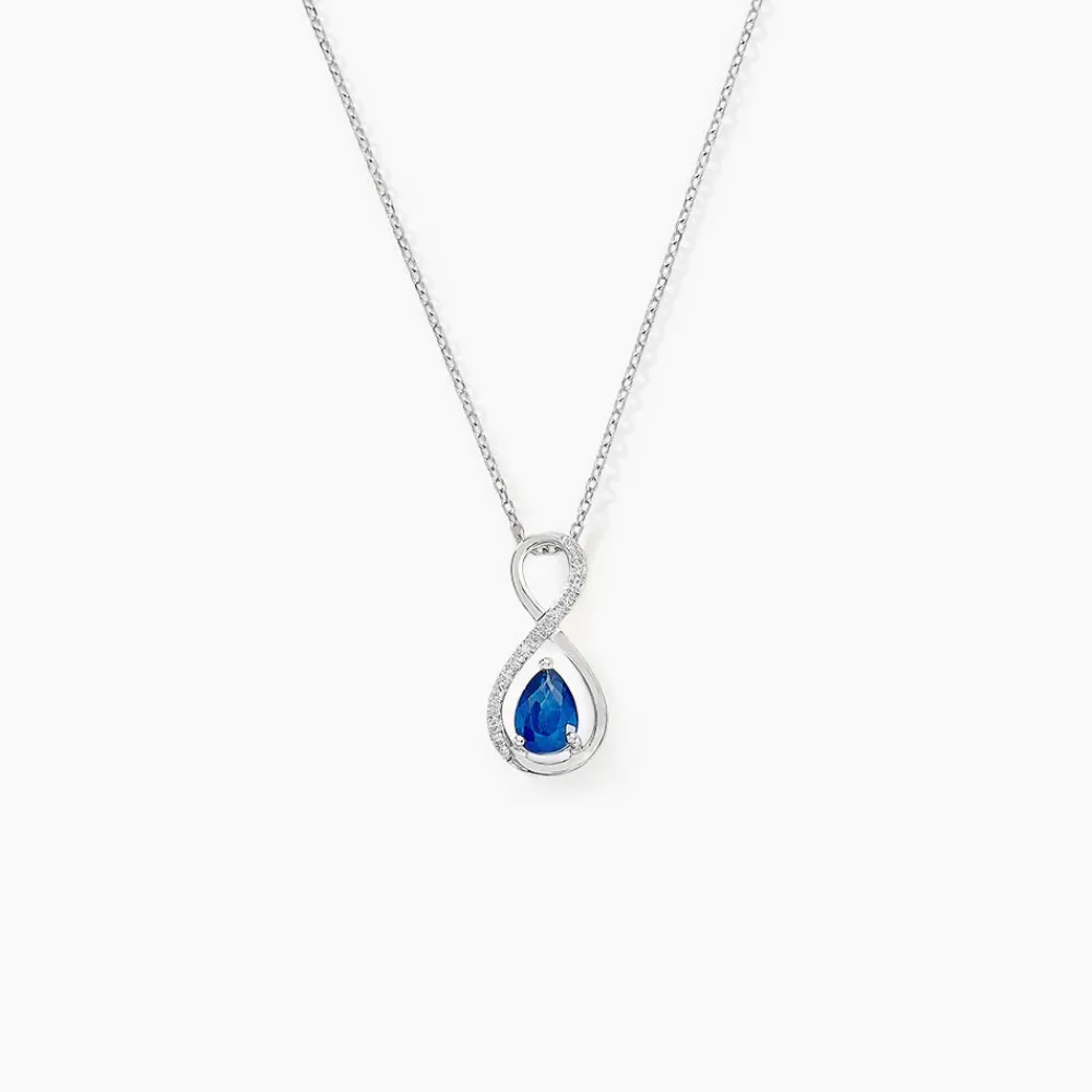 Marc Orian Cadeaux Mariage|Colliers > Collier Odessa Or Blanc Saphir Diamant