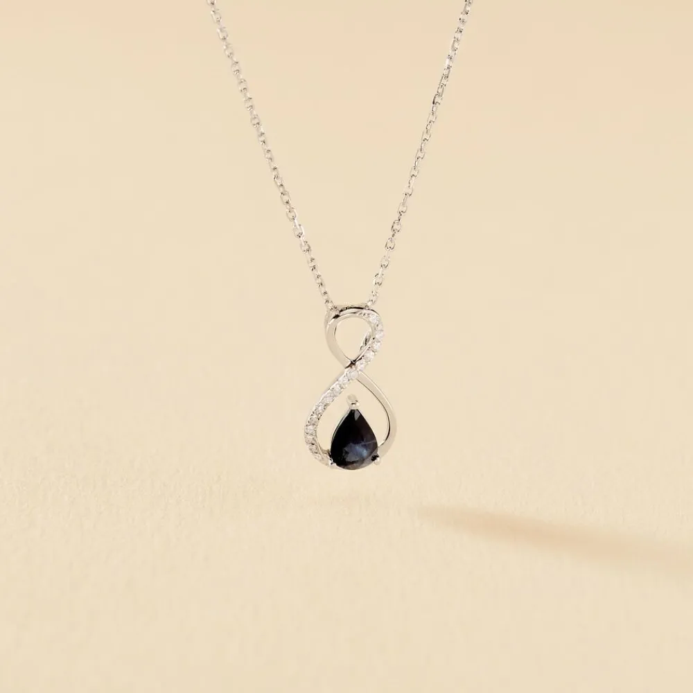 Marc Orian Cadeaux Mariage|Colliers > Collier Odessa Or Blanc Saphir Diamant