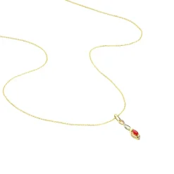 Marc Orian Colliers|Colliers Avec Pierres > Collier Ondulations Or Bicolore Rubis Et Diamant