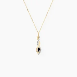 Marc Orian Cadeaux Mariage|Colliers > Collier Ondulations Diamant or jaune saphir