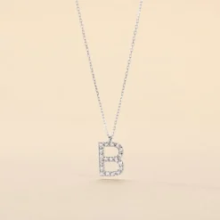 Collier Oran Or Blanc Diamant