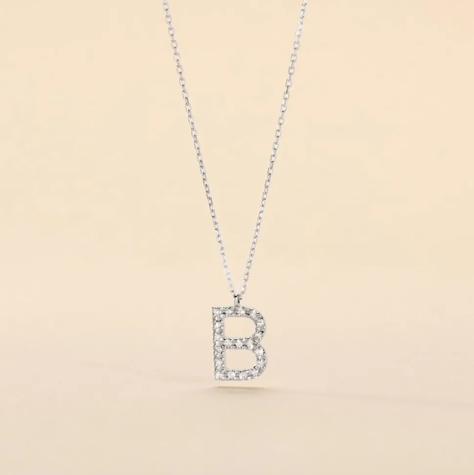 Collier Oran Or Blanc Diamant