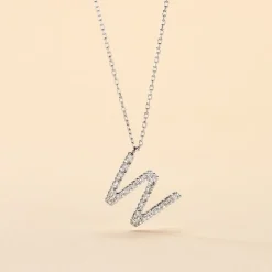 Collier Oran Or Blanc Diamant