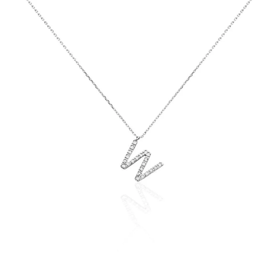 Collier Oran Or Blanc Diamant