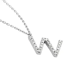 Collier Oran Or Blanc Diamant