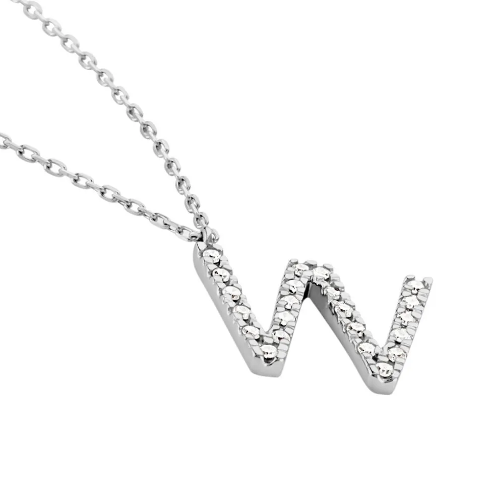 Collier Oran Or Blanc Diamant