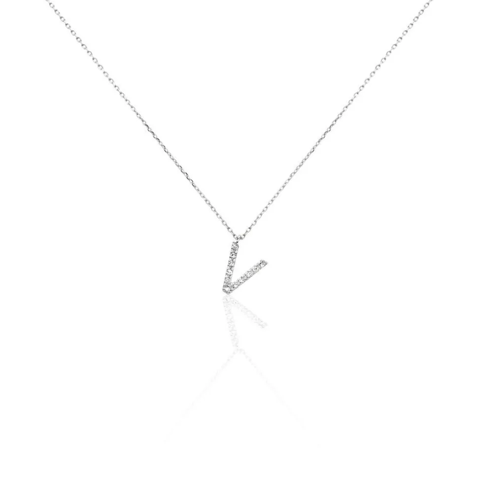 Collier Oran Or Blanc Diamant
