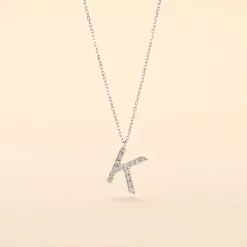 Collier Oran Or Blanc Diamant