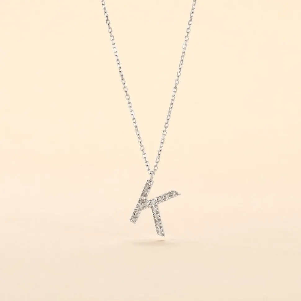 Collier Oran Or Blanc Diamant