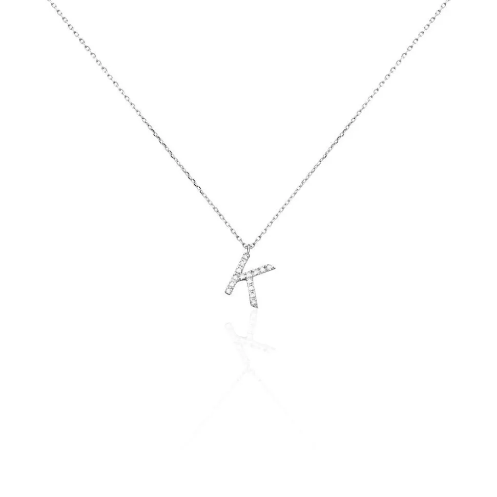 Collier Oran Or Blanc Diamant