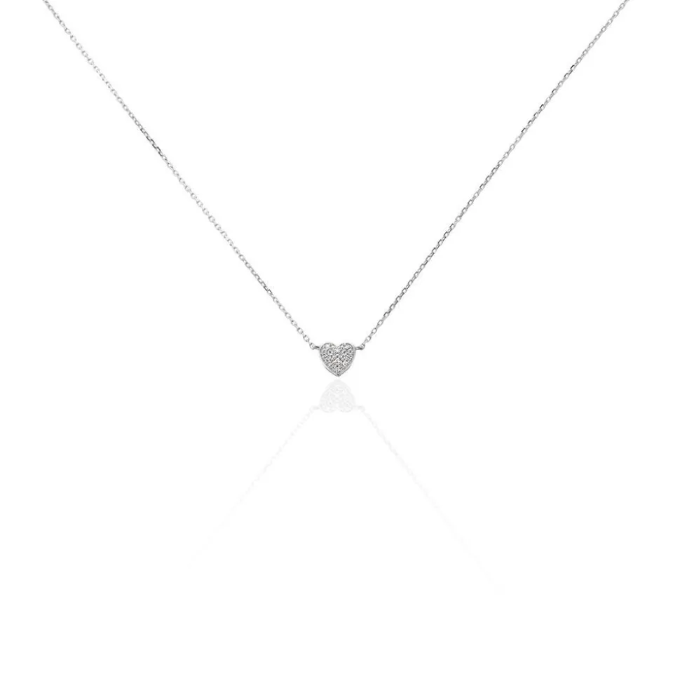 Collier Or Blanc Abidan Diamants
