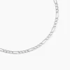 Marc Orian Colliers|Chaines Homme > Collier Or Blanc Maille Alternée 1/3
