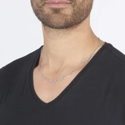 Marc Orian Colliers|Chaines Homme > Collier Or Blanc Maille Alternée 1/3