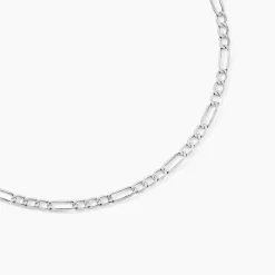 Marc Orian Colliers|Chaines Homme > Collier Or Blanc Maille Alternée 1/3