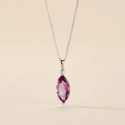 Collier Or Blanc Raquel Améthyste