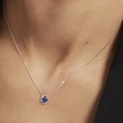 Marc Orian Cadeaux Mariage|Colliers > Collier Or Blanc Serenity Saphir