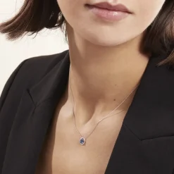 Marc Orian Cadeaux Mariage|Colliers > Collier Or Blanc Serenity Saphir