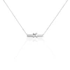 Collier Or Blanc Topaze Et Diamant