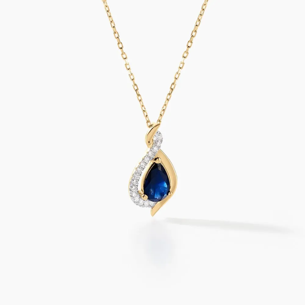 Marc Orian Cadeaux Mariage|Colliers > Collier Or Jaune Angelika Saphir