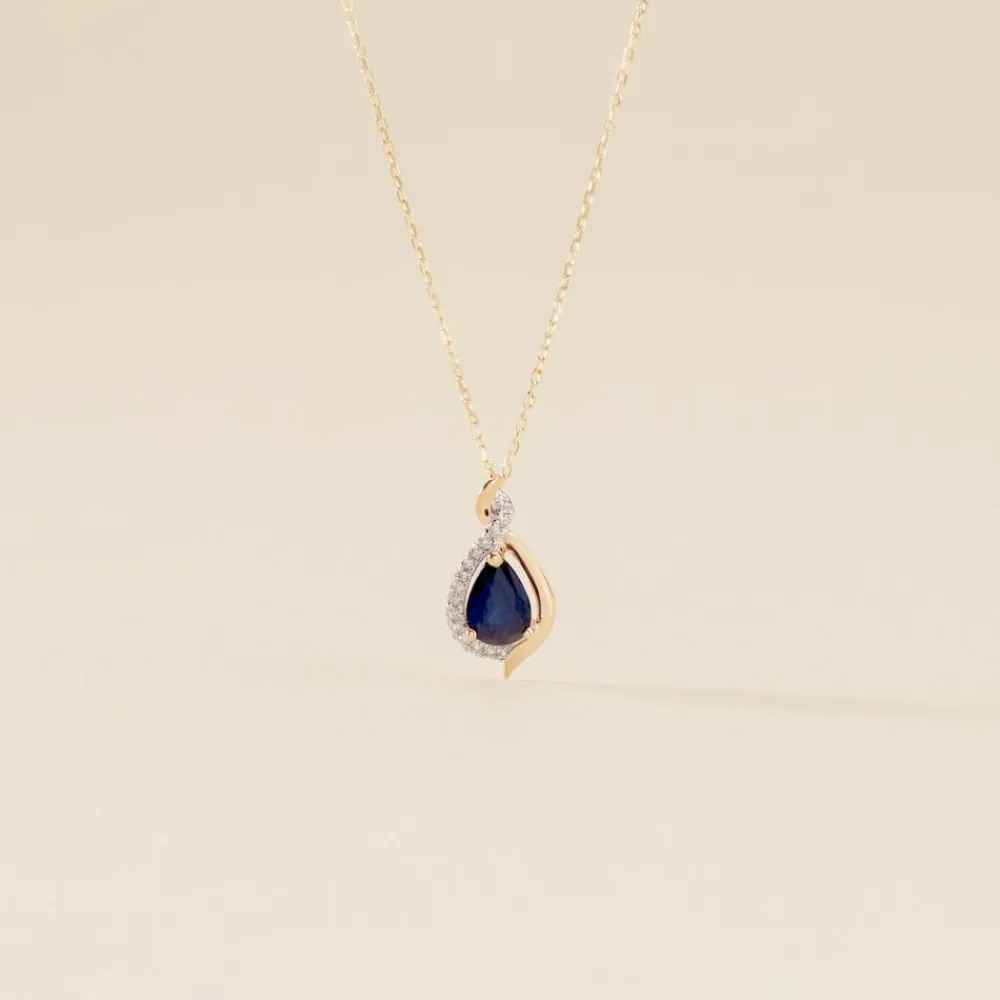 Marc Orian Cadeaux Mariage|Colliers > Collier Or Jaune Angelika Saphir
