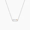 Collier Or Jaune Argent Blanc Oxyde De Zirconium