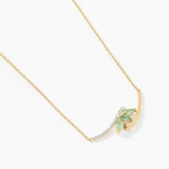 Marc Orian Colliers|Colliers Avec Pierres > Collier Or Jaune Caetlin Emeraude Diamants