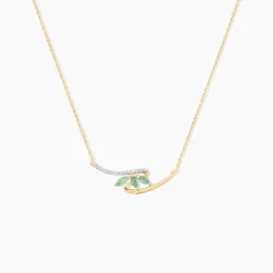 Marc Orian Colliers|Colliers Avec Pierres > Collier Or Jaune Caetlin Emeraude Diamants