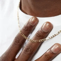 Marc Orian Colliers|Chaines Homme > Collier Or Jaune Cameo Maille Alternée 1/3