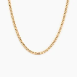 Collier Or Jaune Capucin Maille Marine