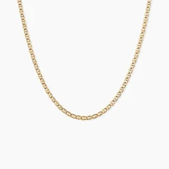 Collier Or Jaune Capucin Maille Marine