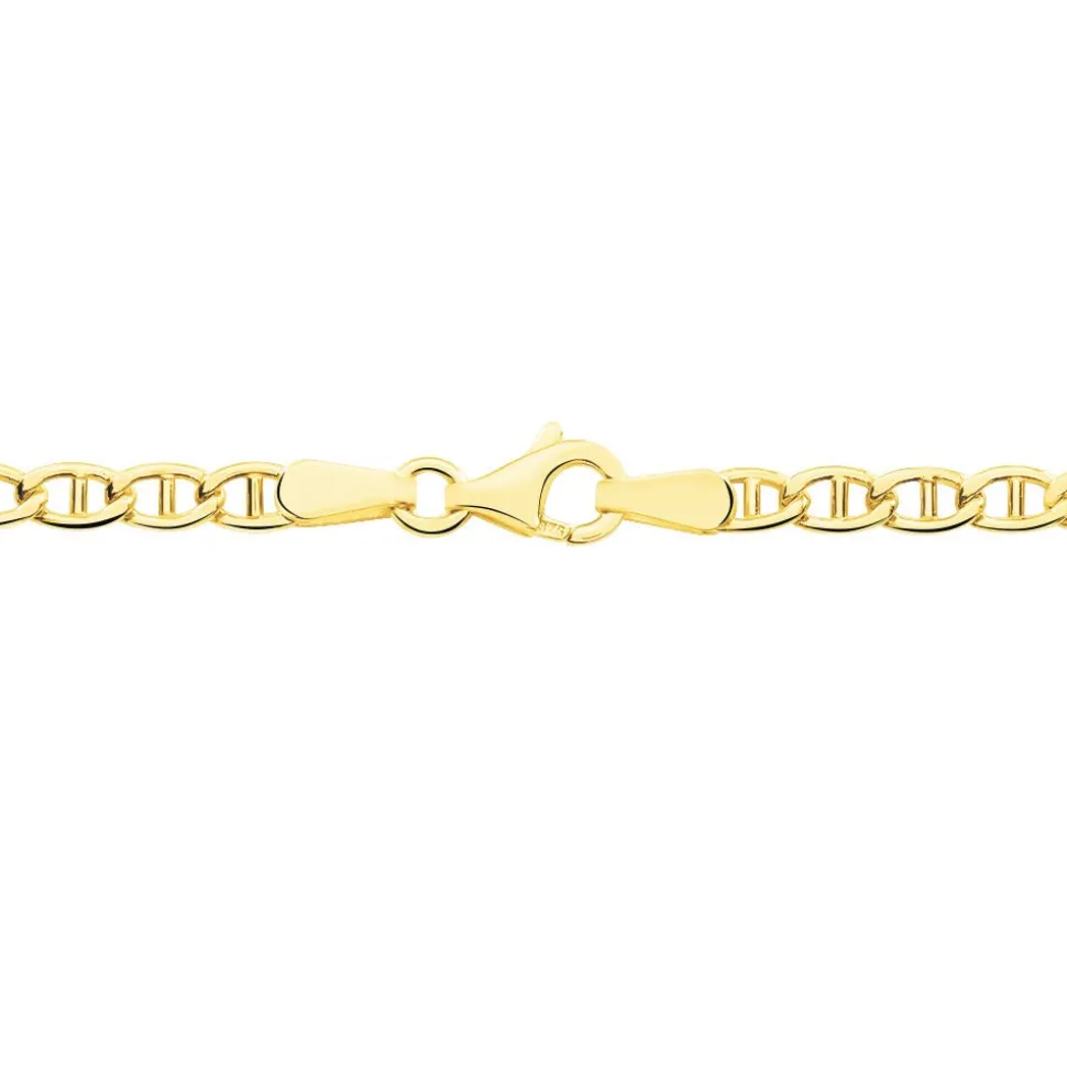 Collier Or Jaune Capucin Maille Marine